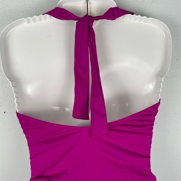 NWOT Lauren Ralph Lauren Magenta Tankini Top and Matching Bottoms Size 8 - Picture 4 of 8